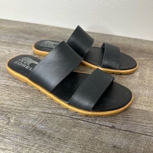 Sorel Women's Ella II Leather Slide Sandals Women's Shoe's Size 6
